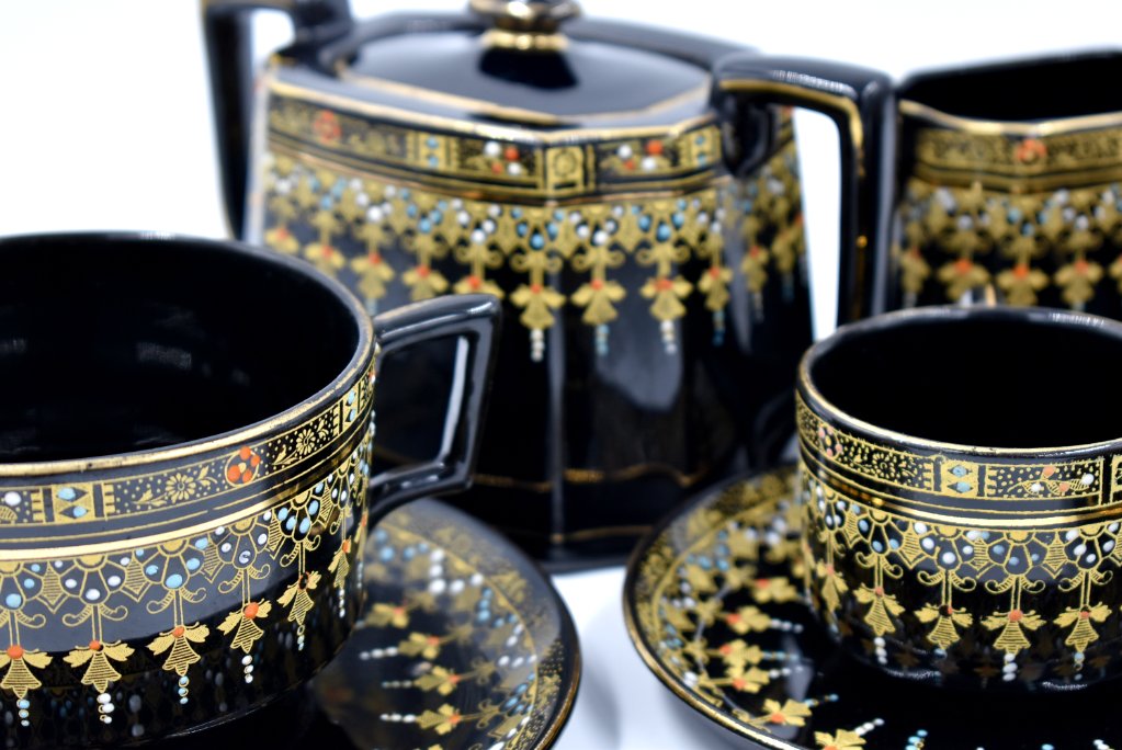 Service à café et thé en porcelaine Gibson & Son - Modèle Victoria